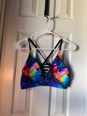 Peachy Athletic Multicolor Strappy Seventh Heaven Sports Bra